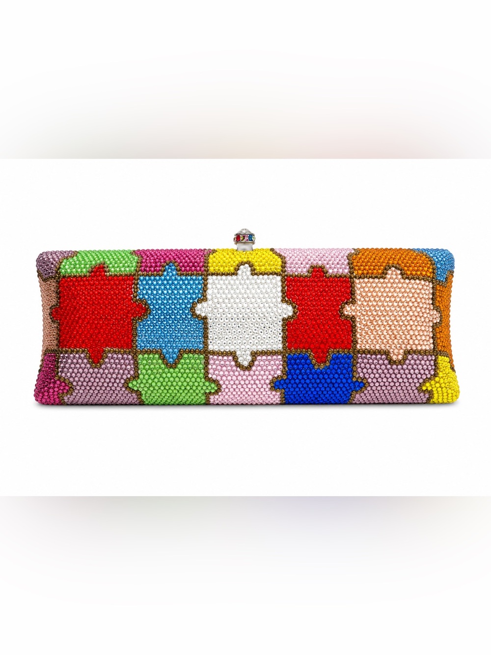 Embedded Multicolor Crystal Clutch
